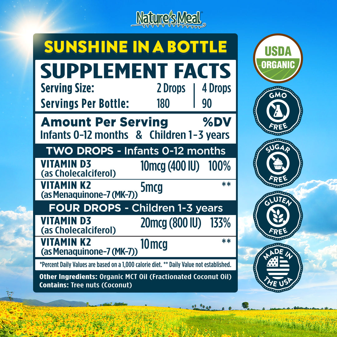 Organic Vitamin D3 + K2